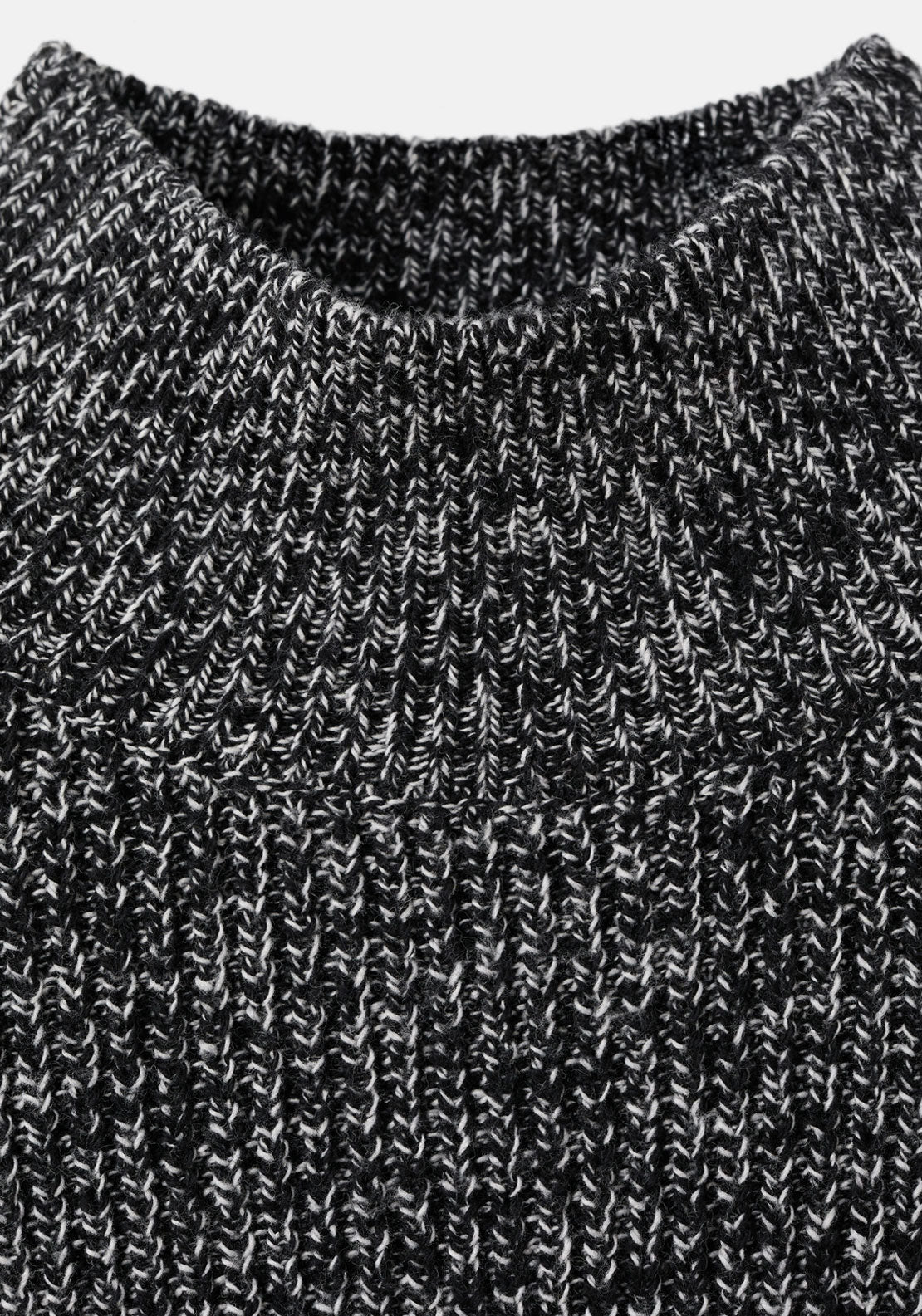 High Neck Short Sleeve Sweater - Black