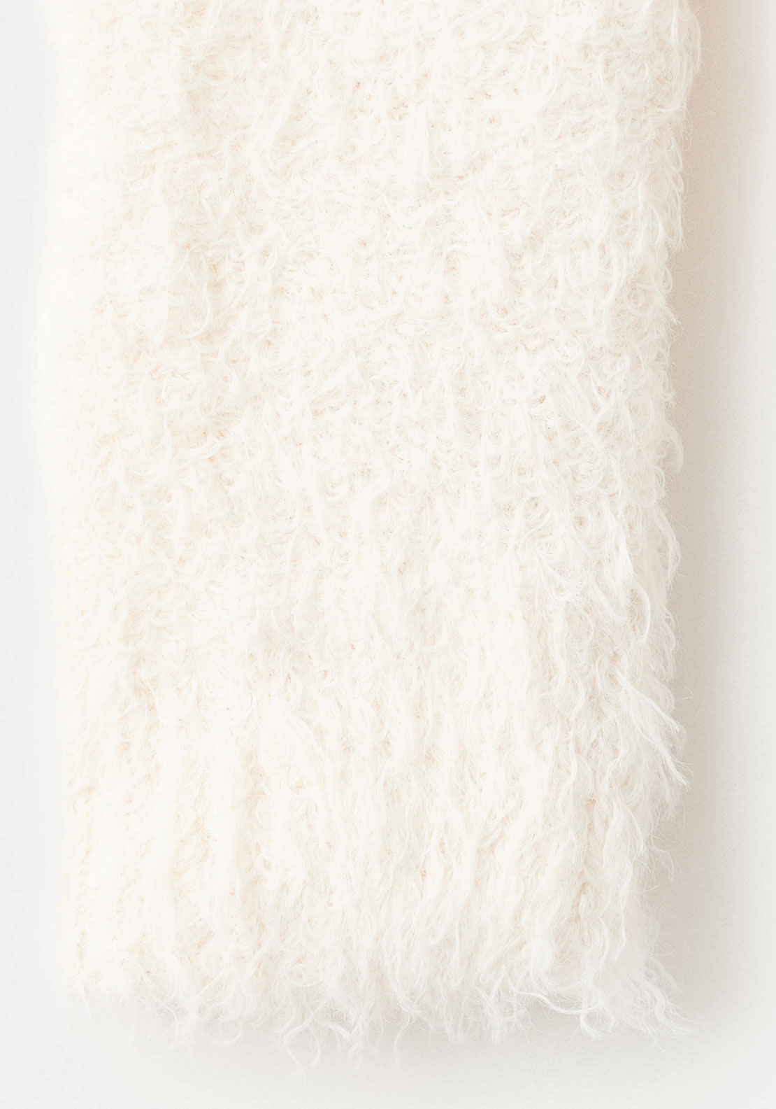 Faux Fur Effect Sweater - Cream