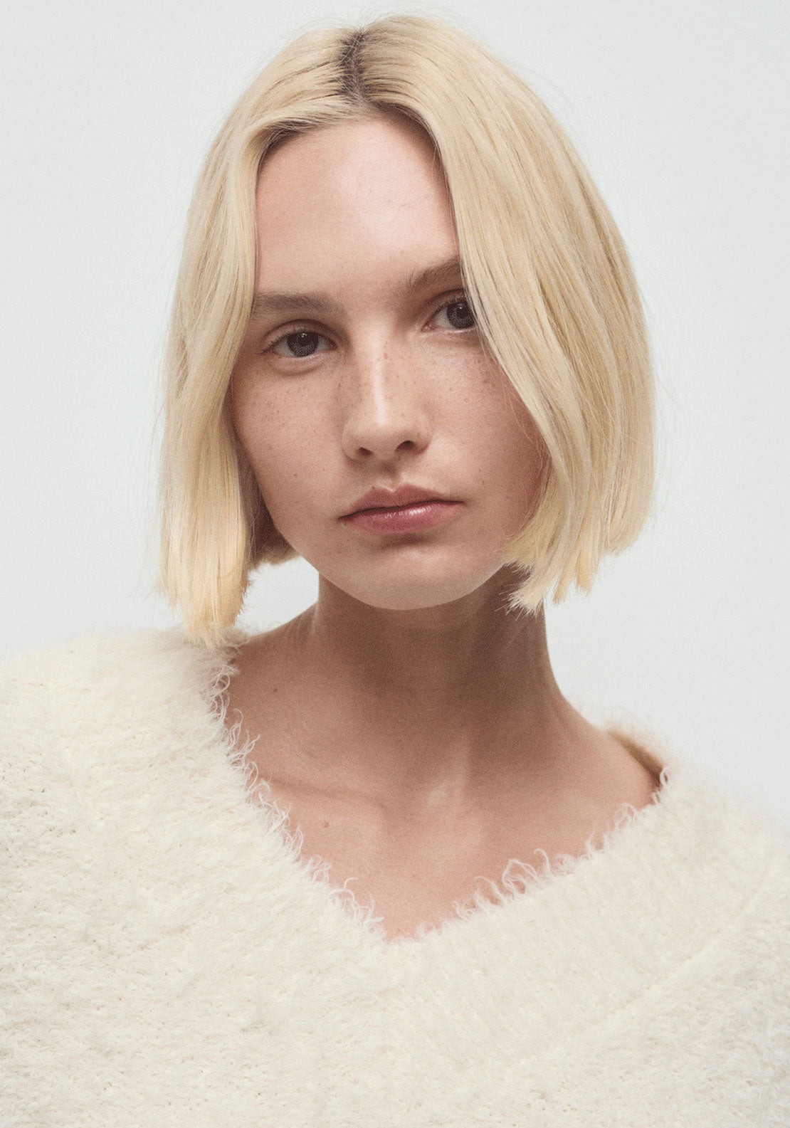 Faux Fur Effect Sweater - Cream