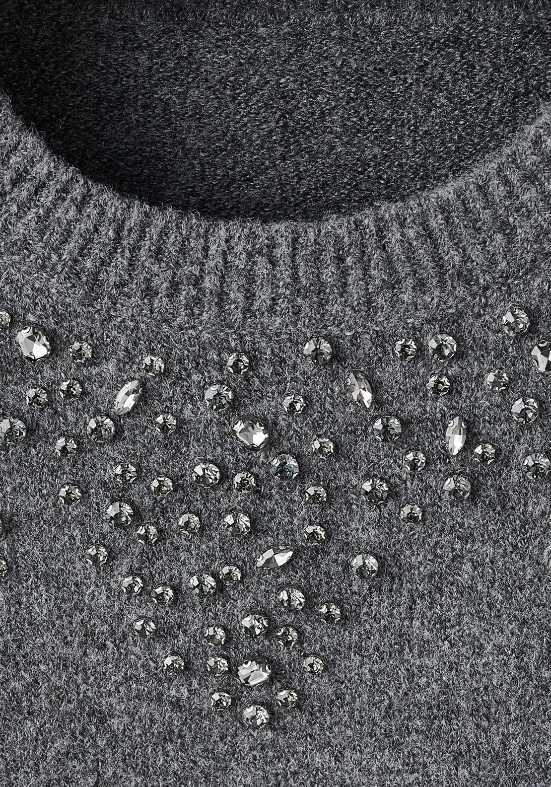 Mango Knitted Sweater With Sequins - Grey 6 Shaws Department Stores