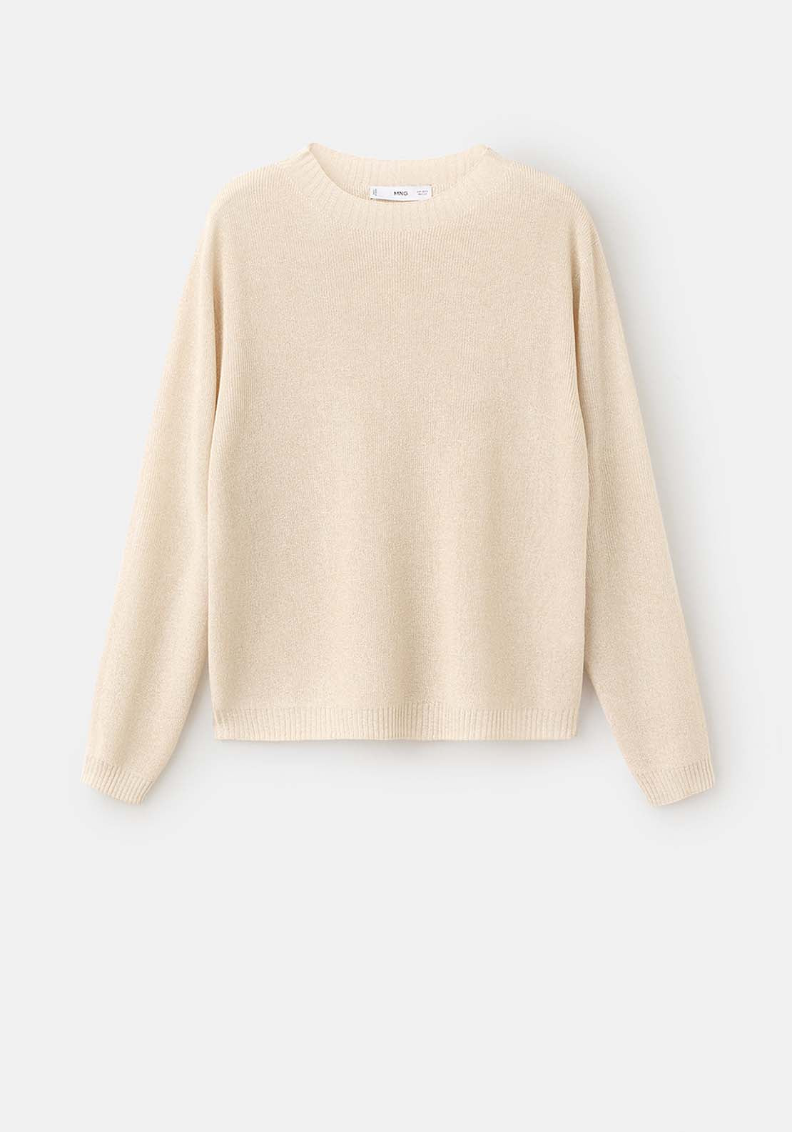 Fine Knit Lurex Sweater - Gold