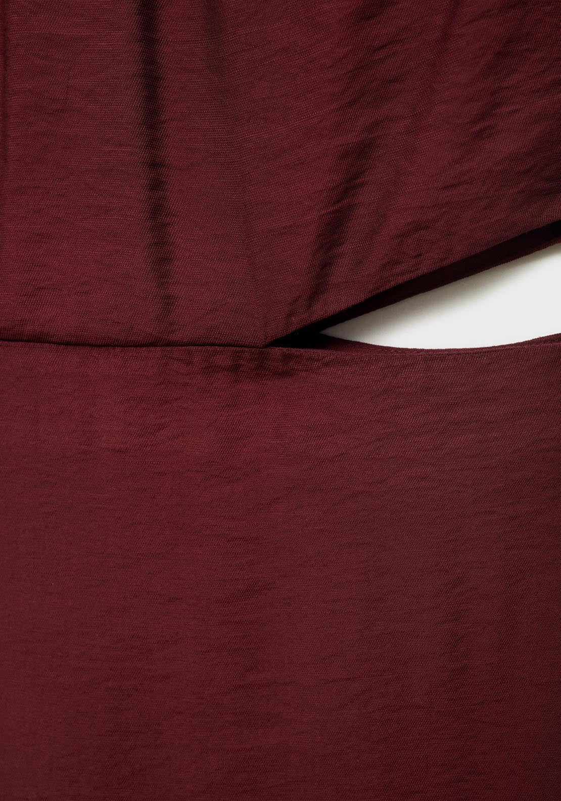 Mango Printed Dress With Cut Out - Dark Red 6 Shaws Department Stores