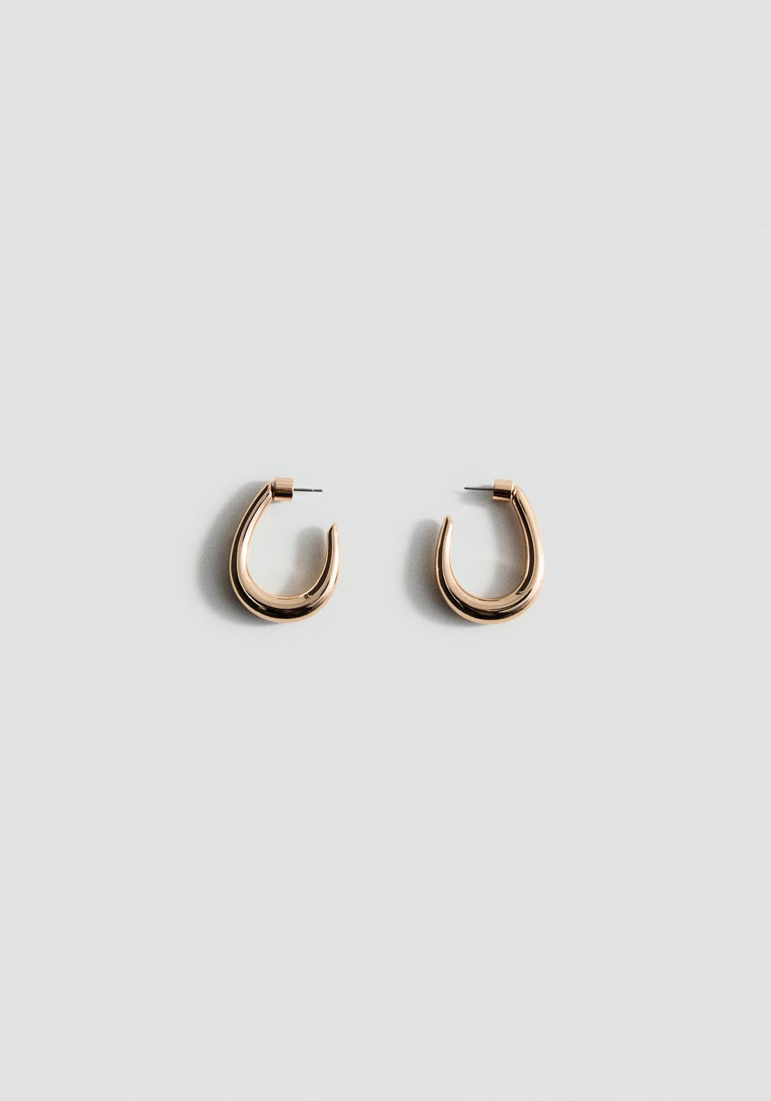 Mango Twisted Hoop Earrings - Gold 1 Shaws Department Stores