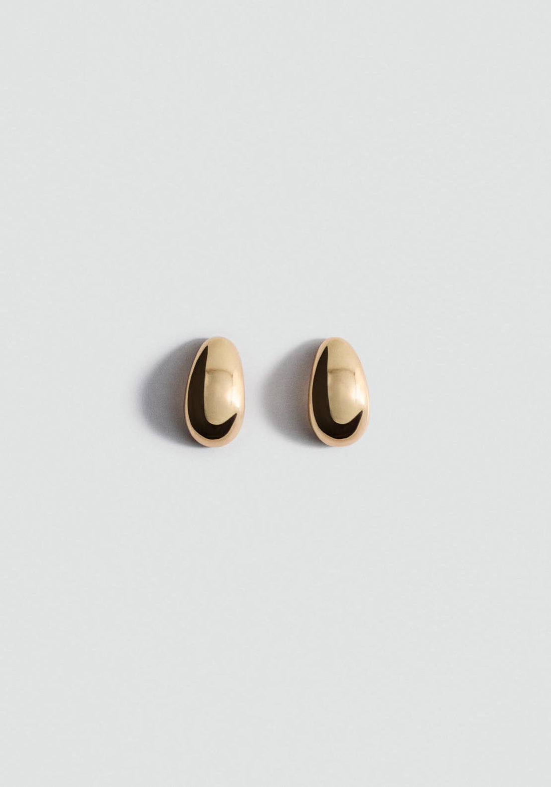 Volume Oval Earrings Gold – Shaws - Main Image