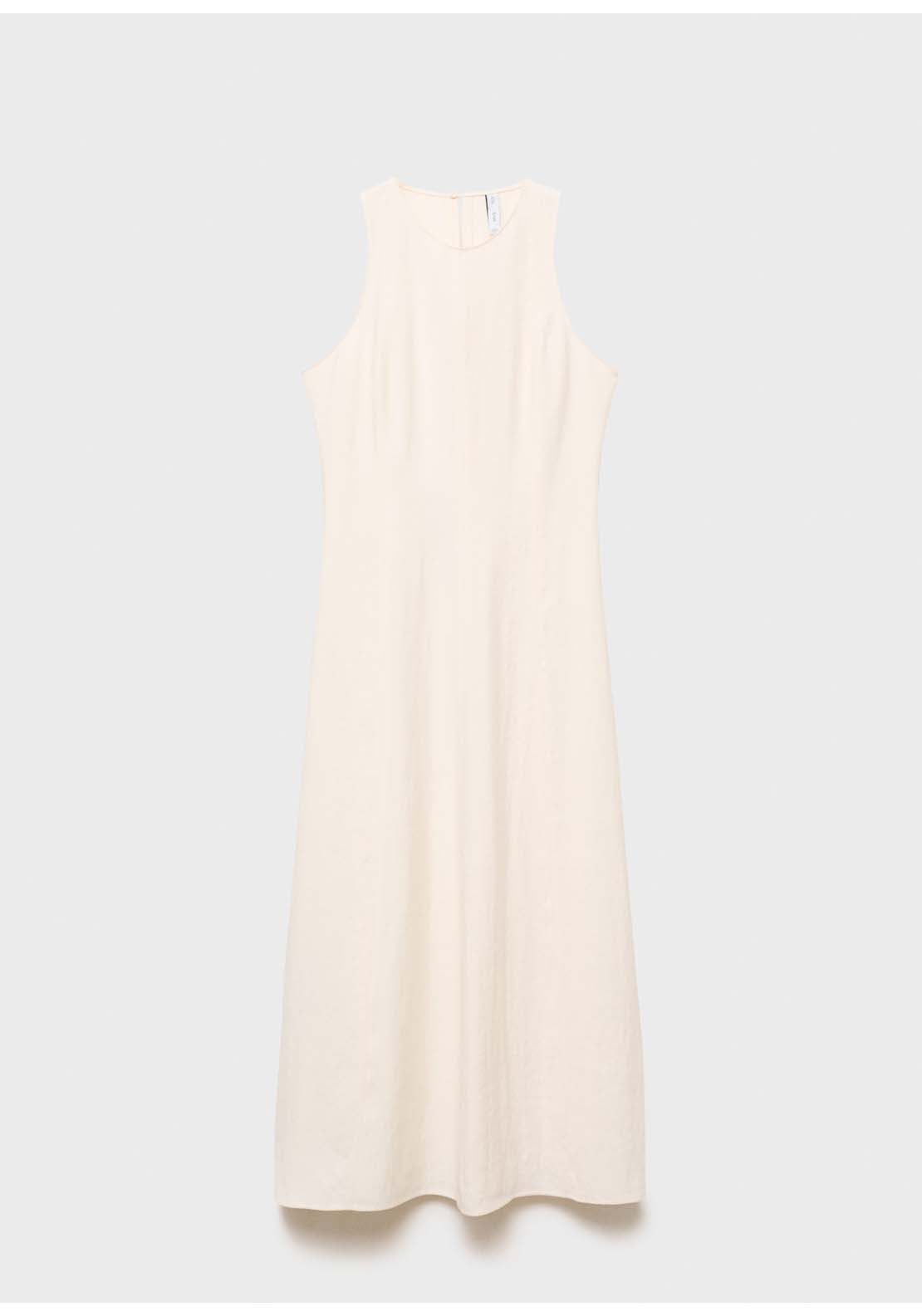 Flared Midi Dress - Beige