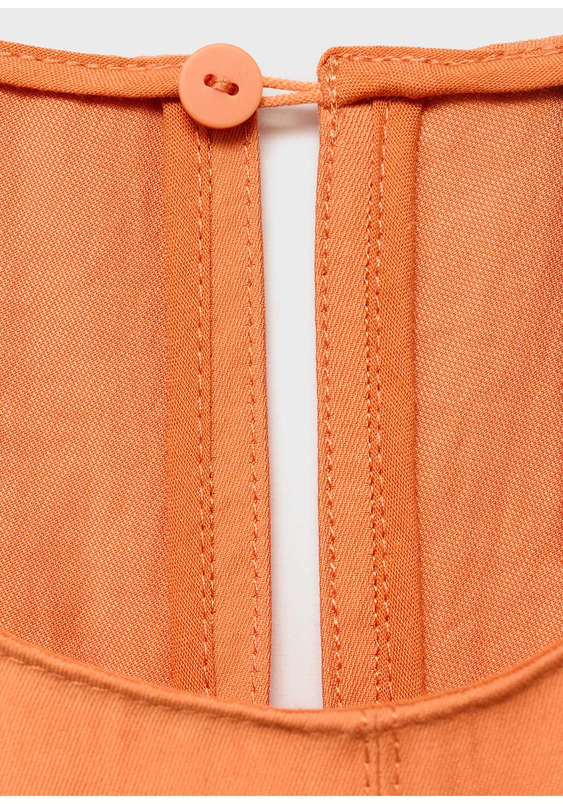 Flared Midi Dress - Orange