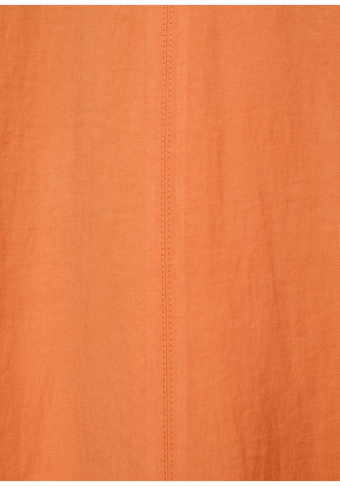 Flared Midi Dress - Orange