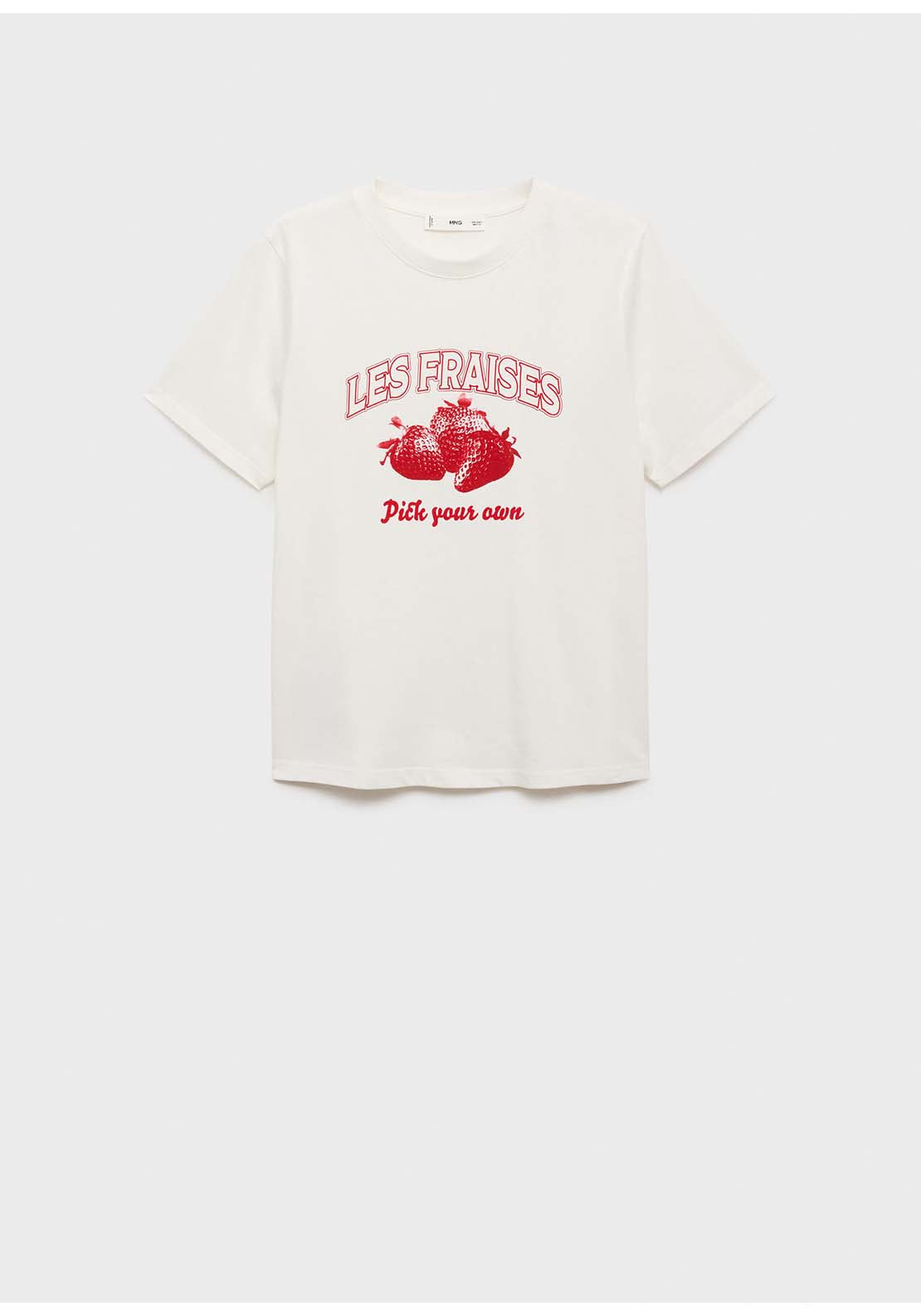Printed Cotton Blend T-Shirt - Red