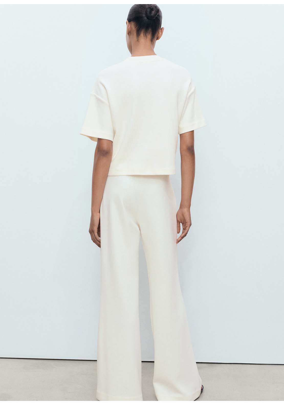 Mango T-Shirt Pico - Beige 2 Shaws Department Stores