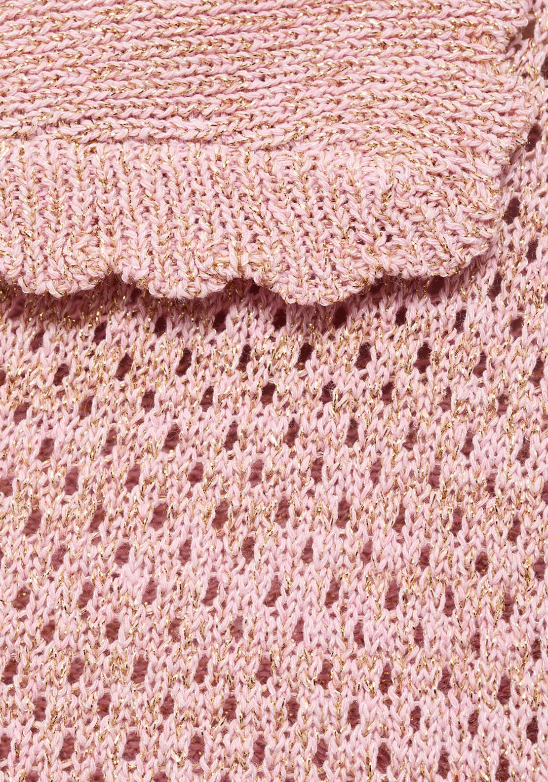 Mango Lurex Crochet Sweater - Pink 5 Shaws Department Stores