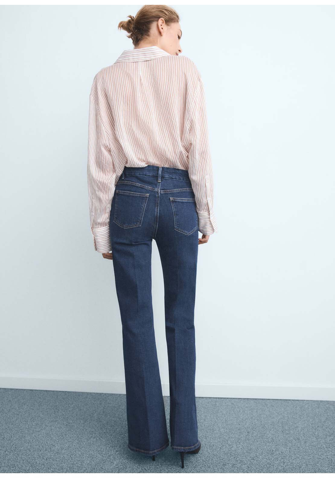 Violet Flared High-Rise Jeans - Blue