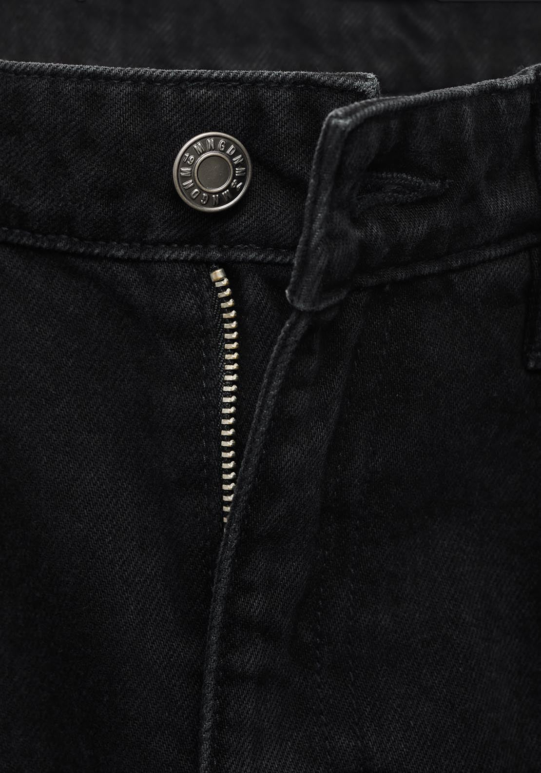 Mango Matilda High Rise Straight Jeans - Grey 5 Shaws Department Stores