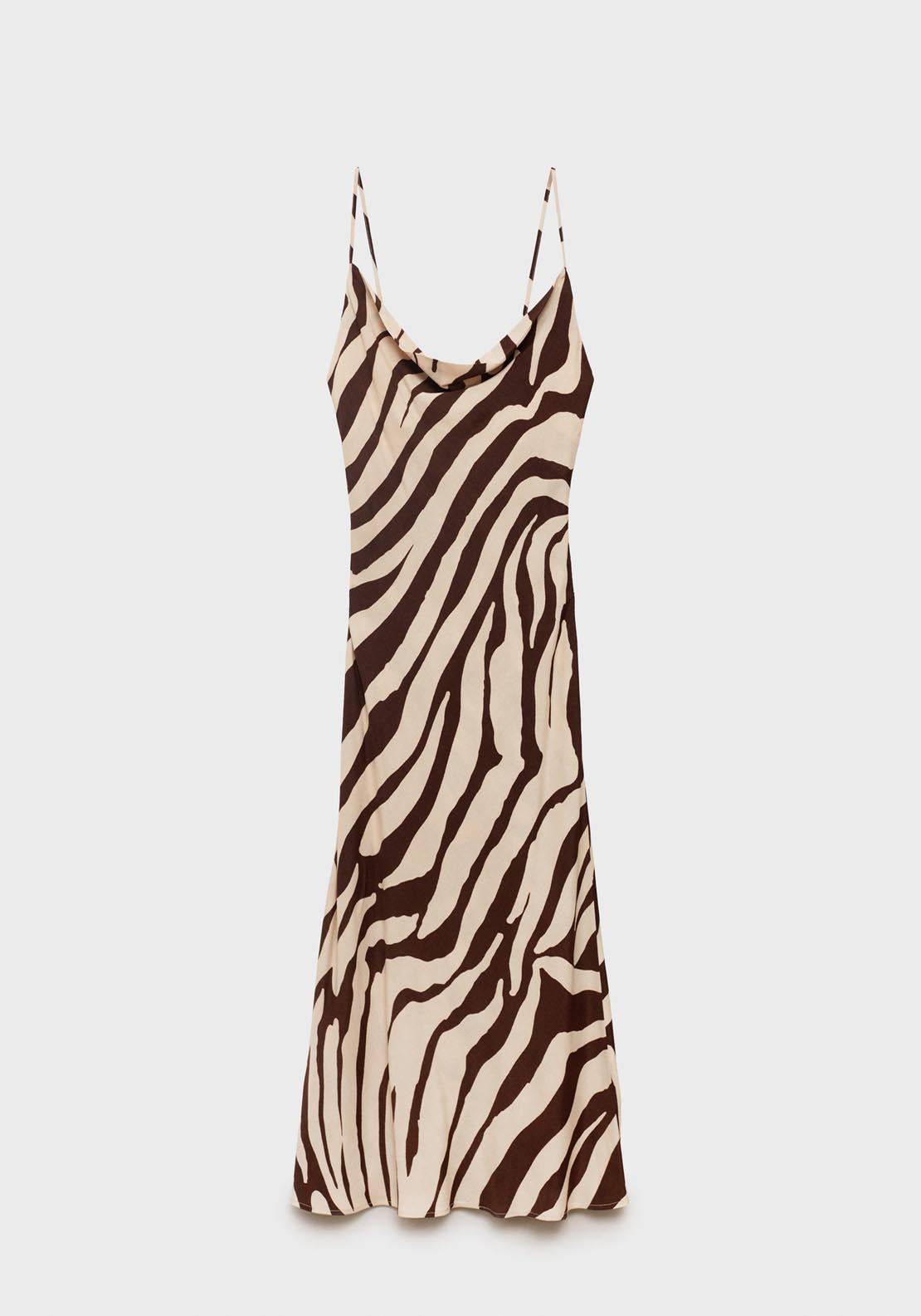 Mango AnimalPrint Dress With Draped Neckline - Brown 5 Shaws Department Stores