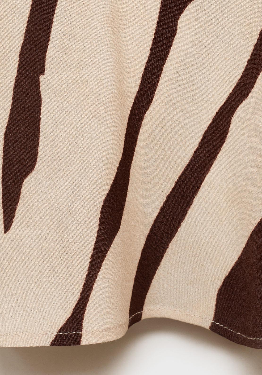 Mango AnimalPrint Dress With Draped Neckline - Brown 6 Shaws Department Stores