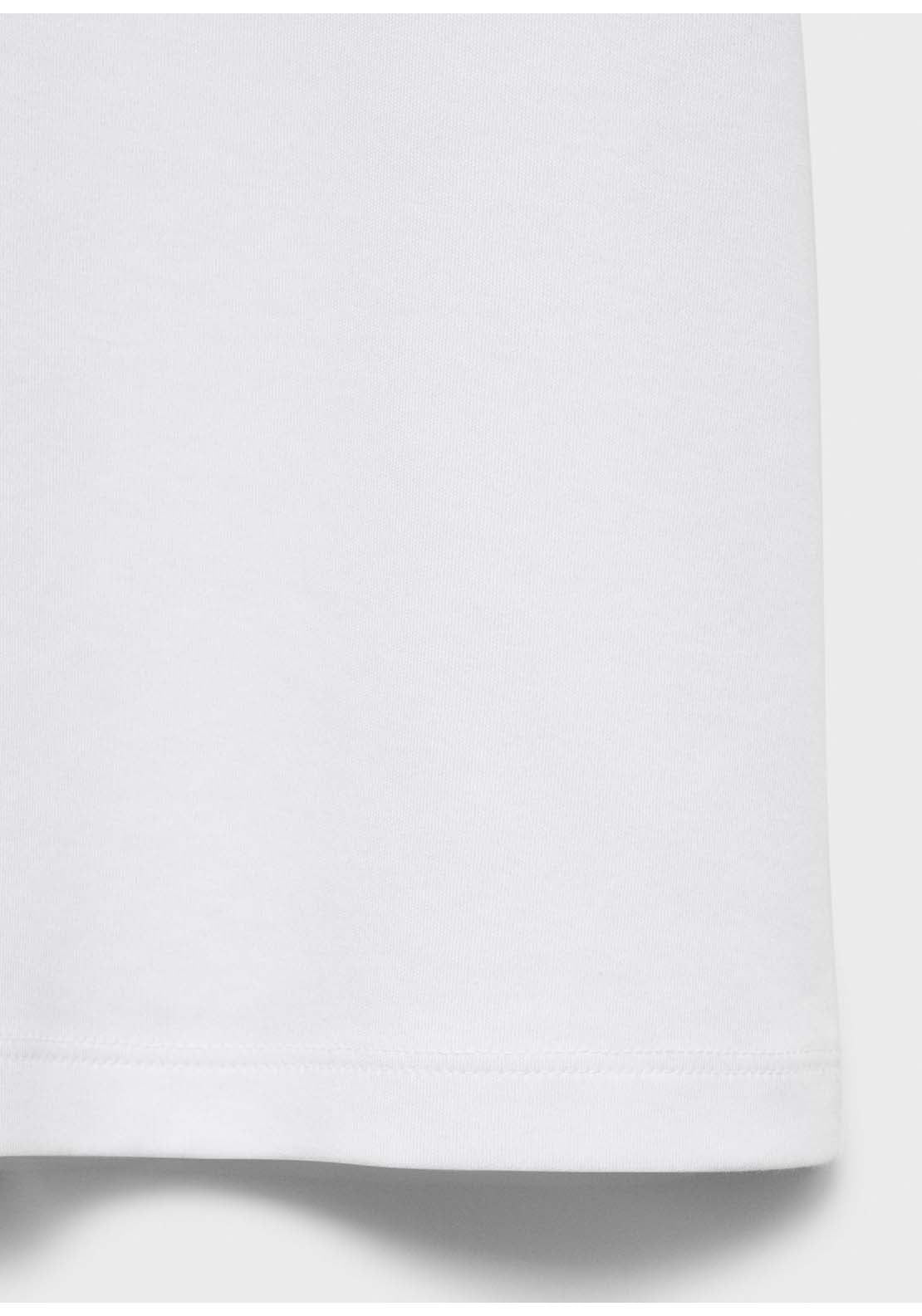 Cotton Short-Sleeved T-Shirt - White