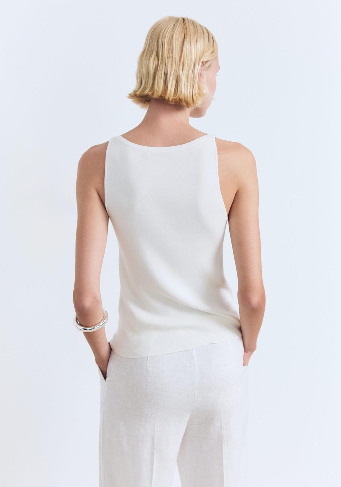 Mango Fine Knit Top - Beige 2 Shaws Department Stores