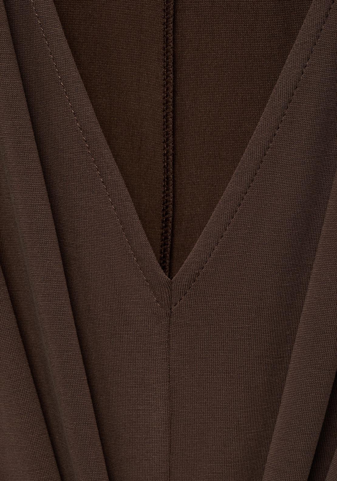 Mango Ricarda Drapped Dress - Brown 3 Shaws Department Stores