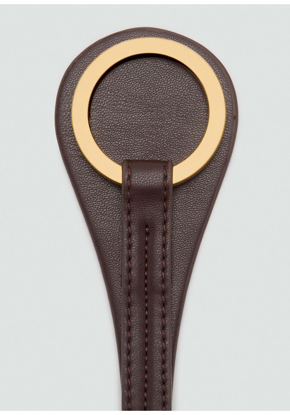 Thin Belt With Maxi Buckle - Brown