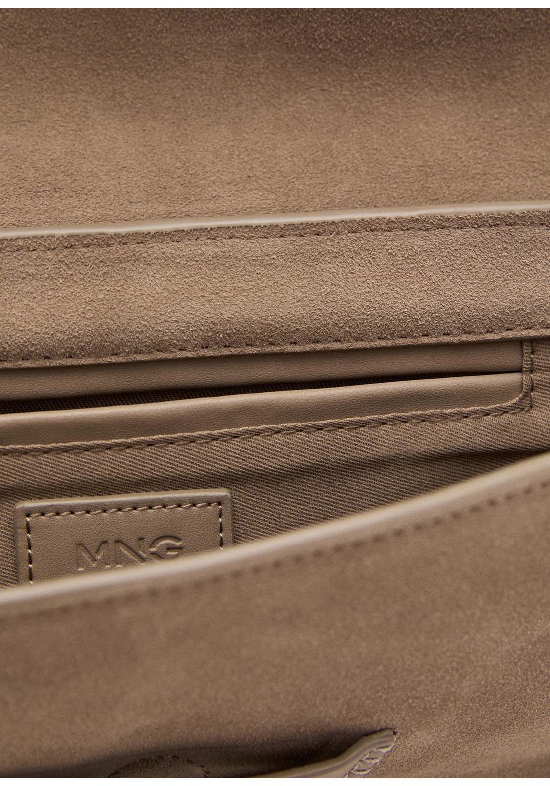 Suede Shoulder Bag - Brown