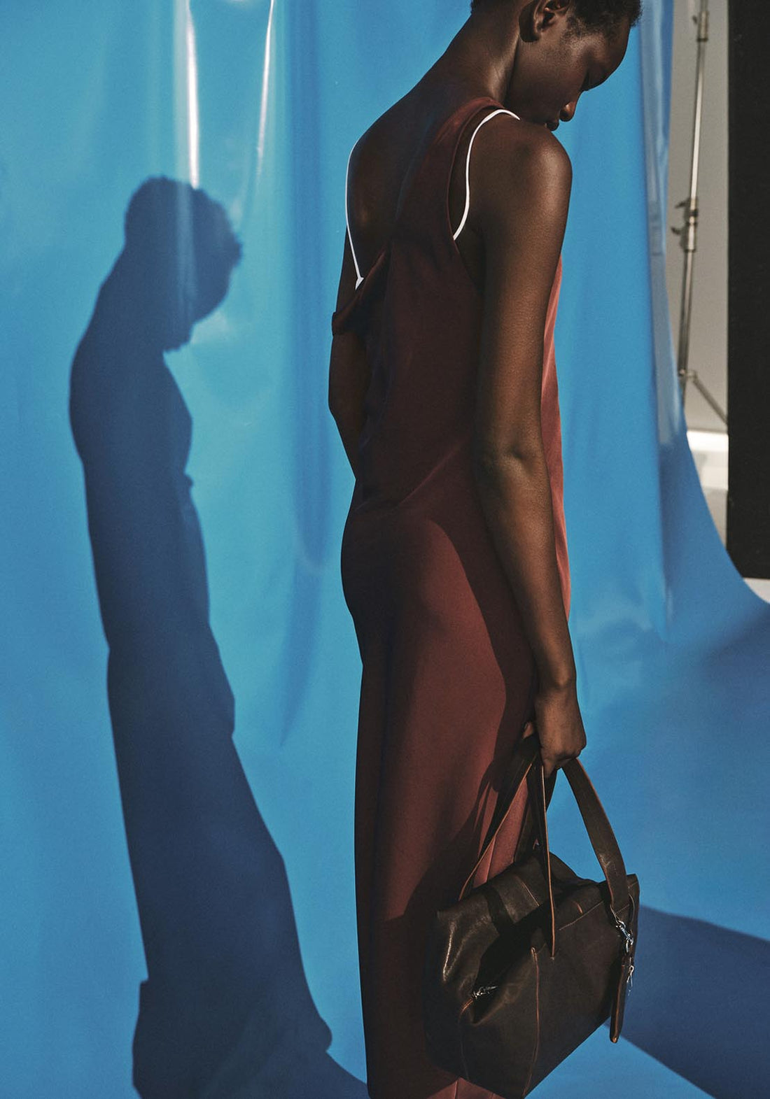 Satin Dress With Low Cut Neckline