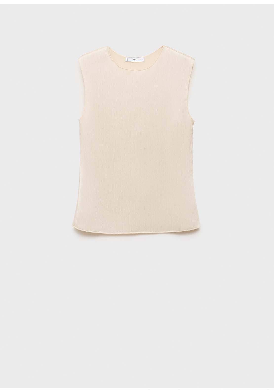 Mango Top Plis - Beige 6 Shaws Department Stores