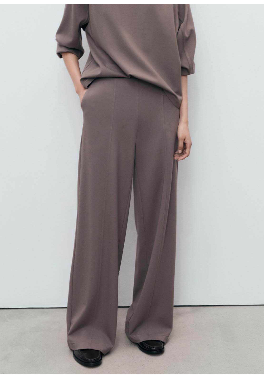Mango Trousers Florida - Brown 1 Shaws Department Stores