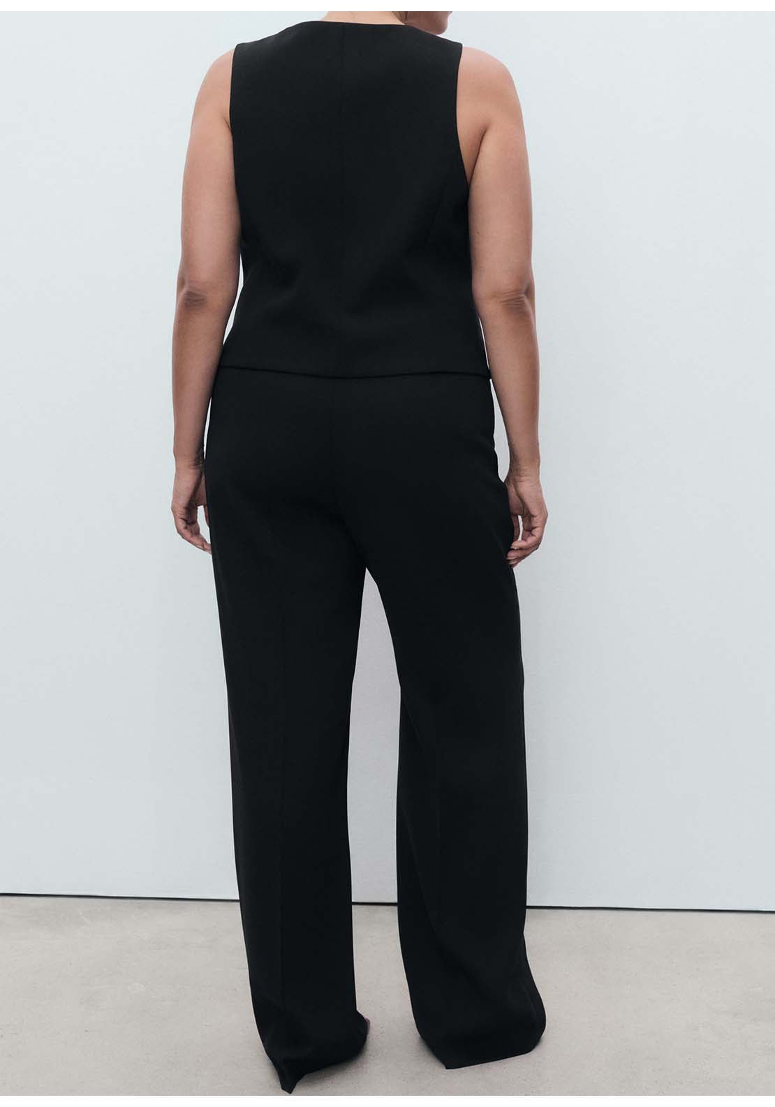 Mango Trousers Iguana - Black 2 Shaws Department Stores