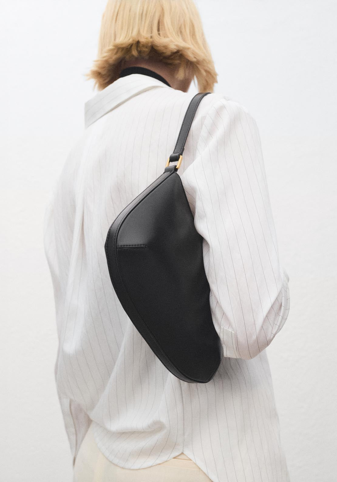 Mango Oval Shoulder Bag - Black 6 Shaws Department Stores