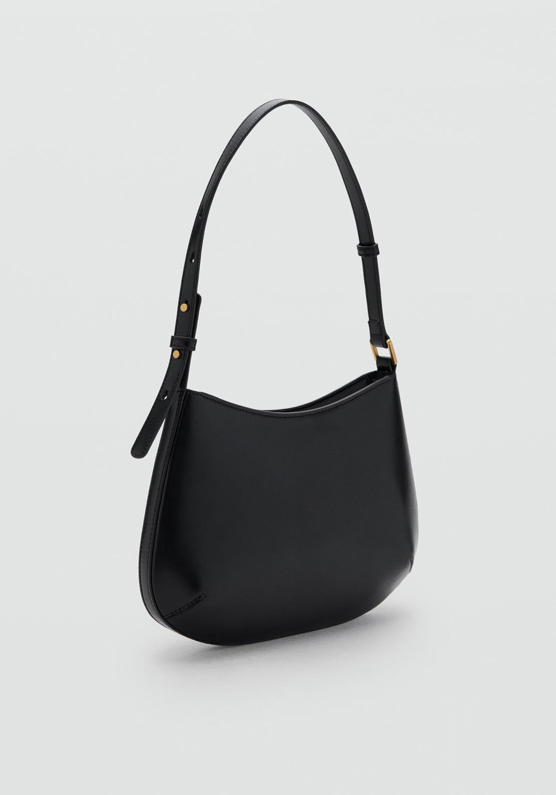 Mango Oval Shoulder Bag - Black 2 Shaws Department Stores