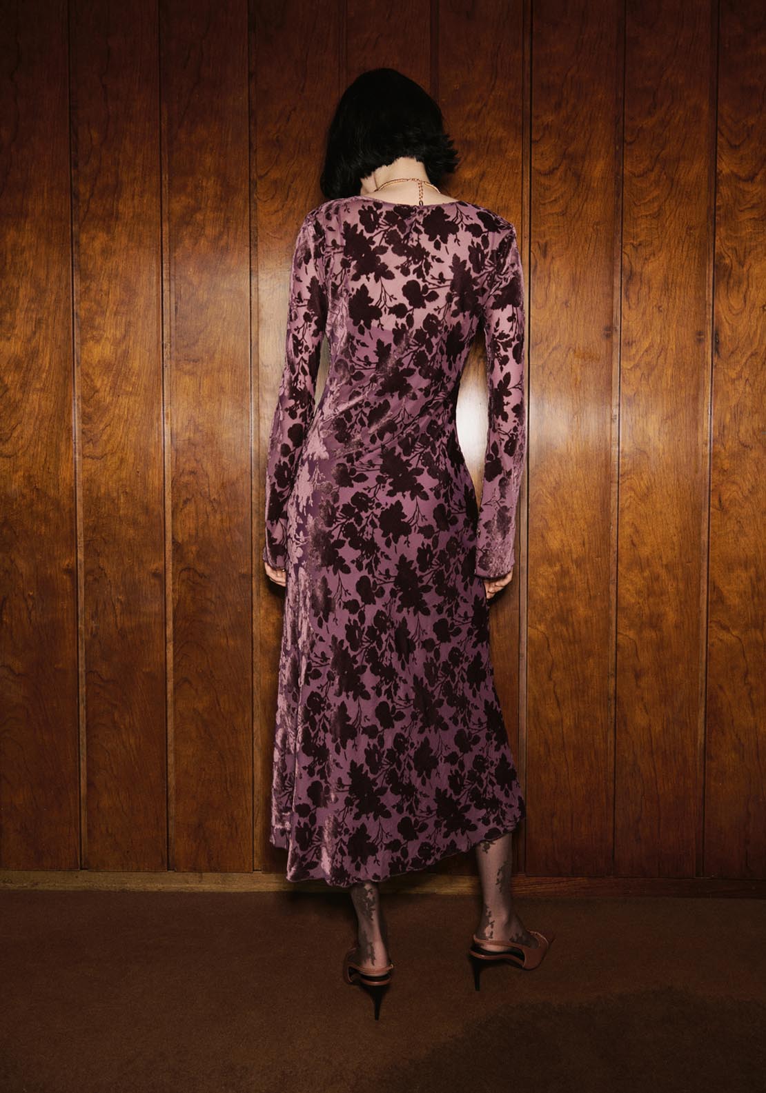 Mango Floral Jacquard Dress With Bell Sleeves - Red 2 Shaws Department Stores