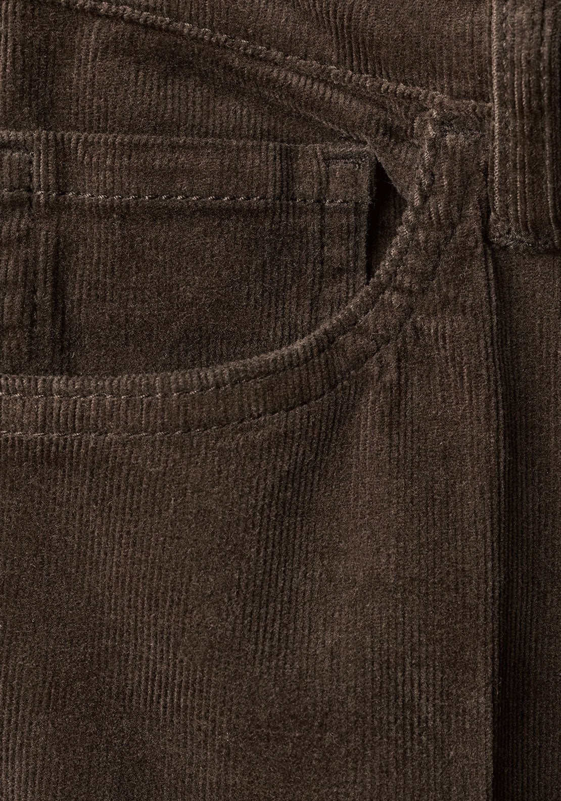 Corduroy Flared Jeans - Brown