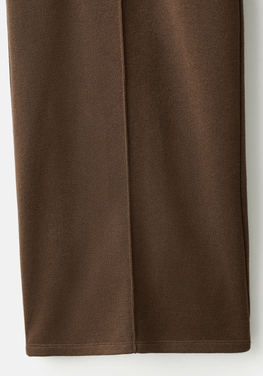 Seam Detail Straight Fit Trousers - Brown