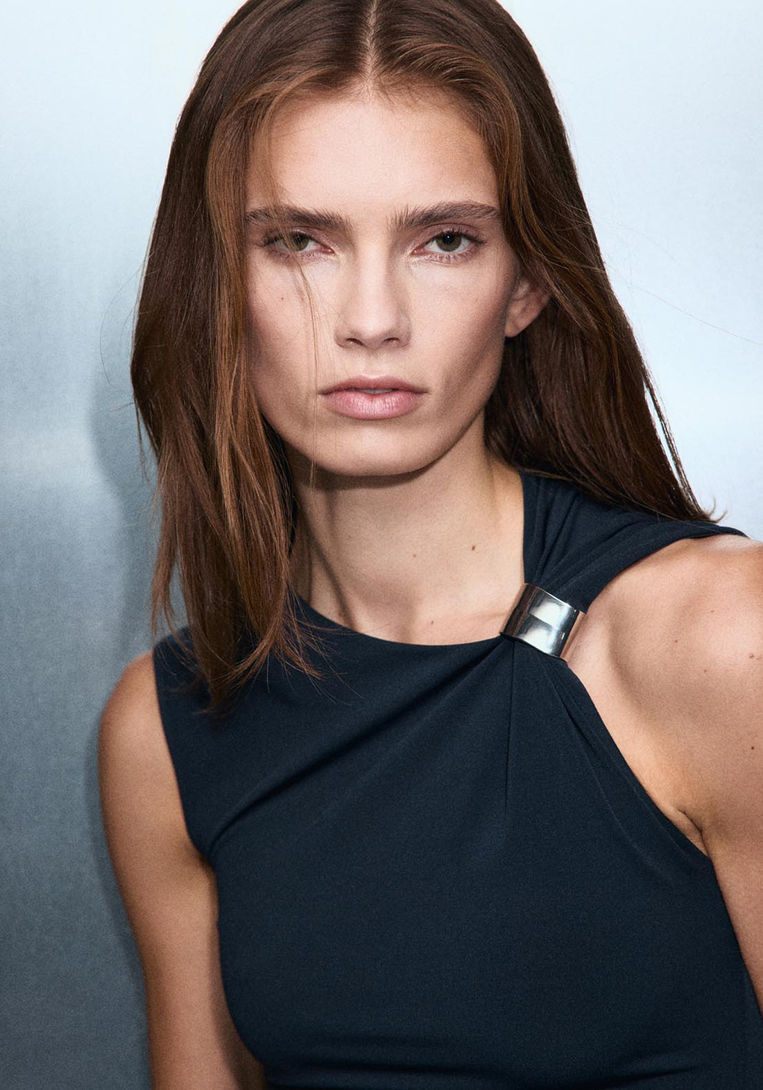 Fitted Dress With Metal Detail