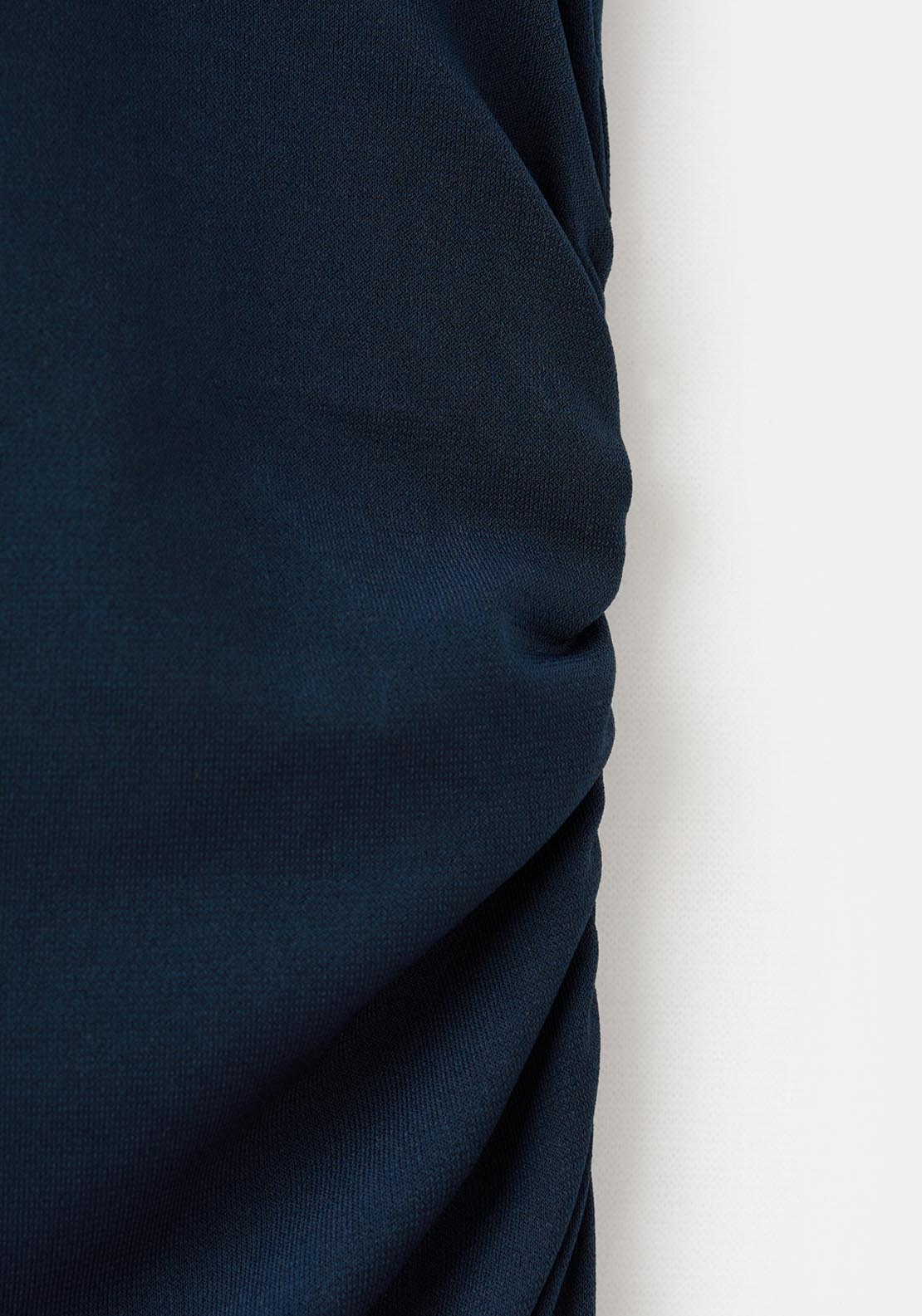 Mango Fitted Dress With Metal Detail - Blue 6 Shaws Department Stores
