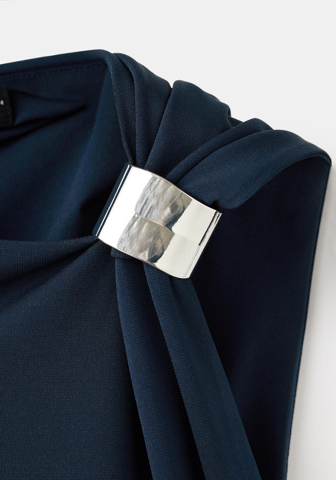 Mango Fitted Dress With Metal Detail - Blue 7 Shaws Department Stores