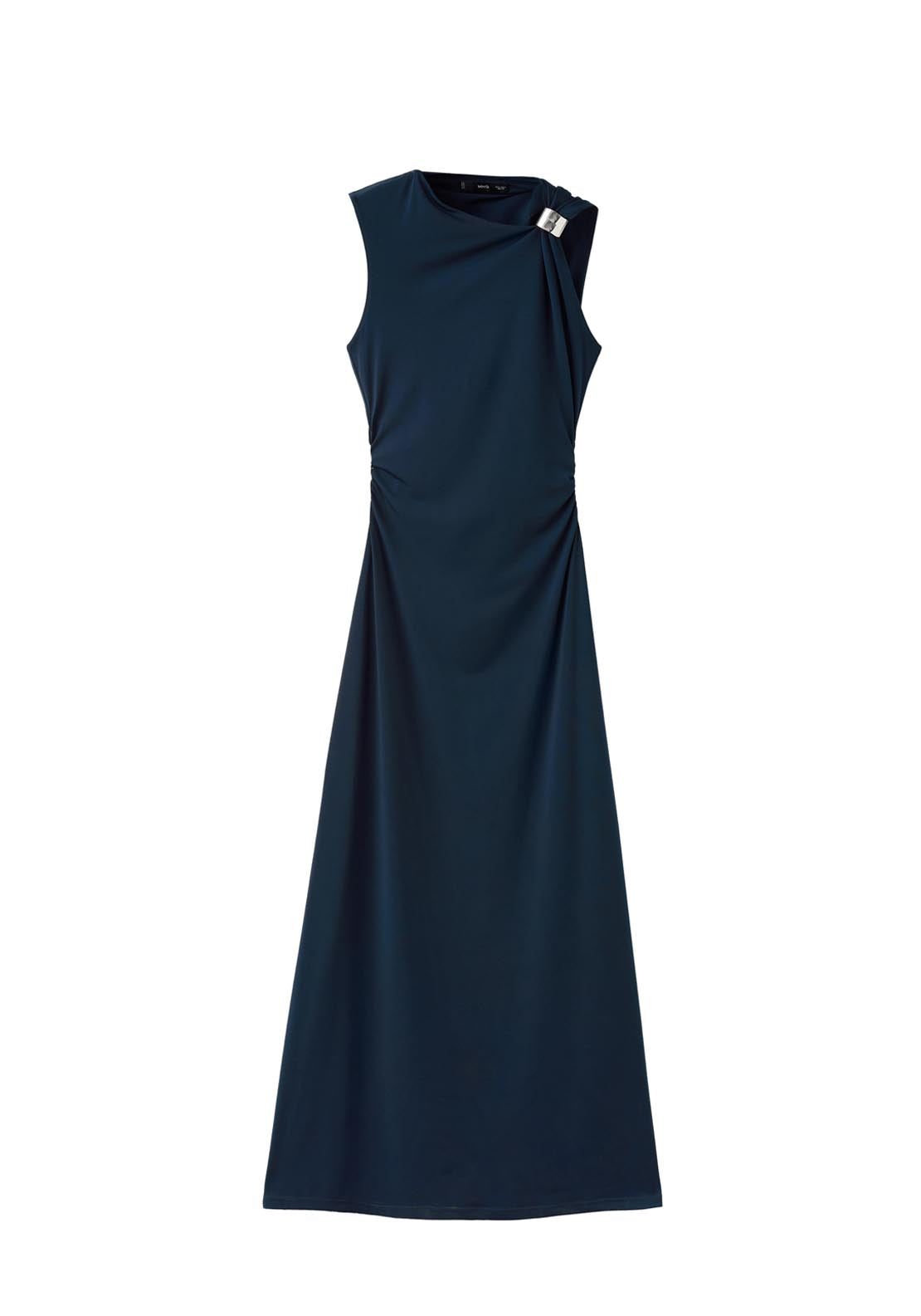 Mango Fitted Dress With Metal Detail - Blue 8 Shaws Department Stores