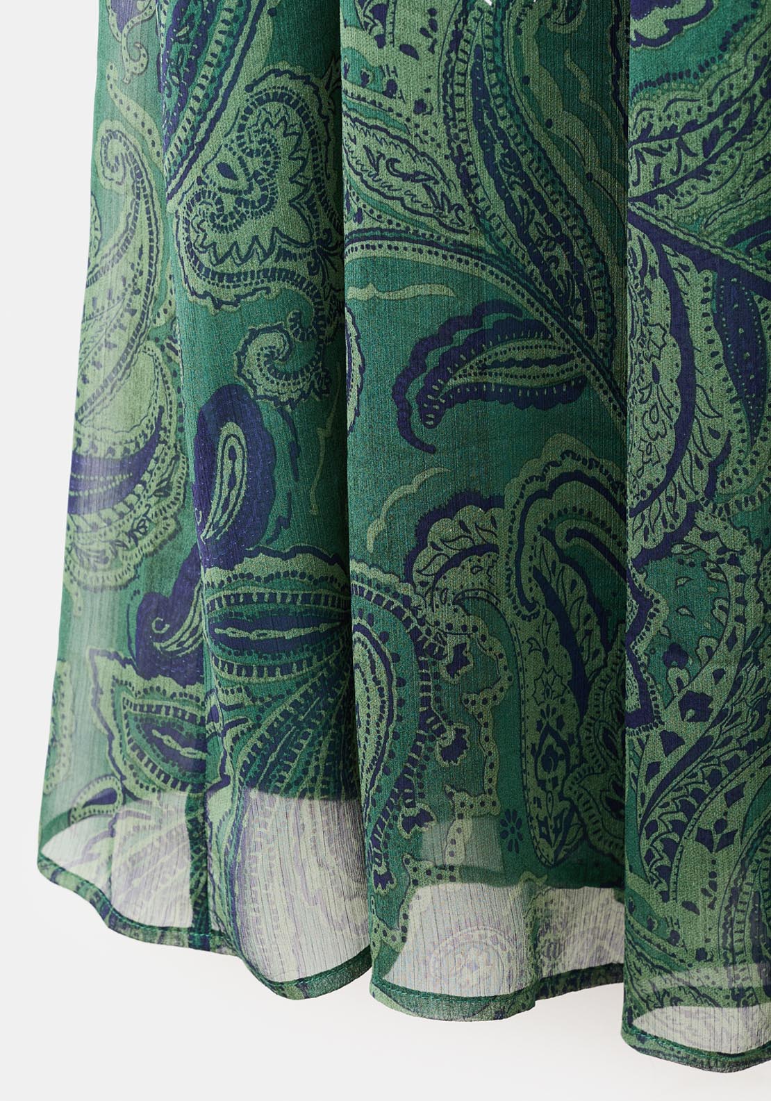 Mango Printed Dress with Belt - Green 7 Shaws Department Stores