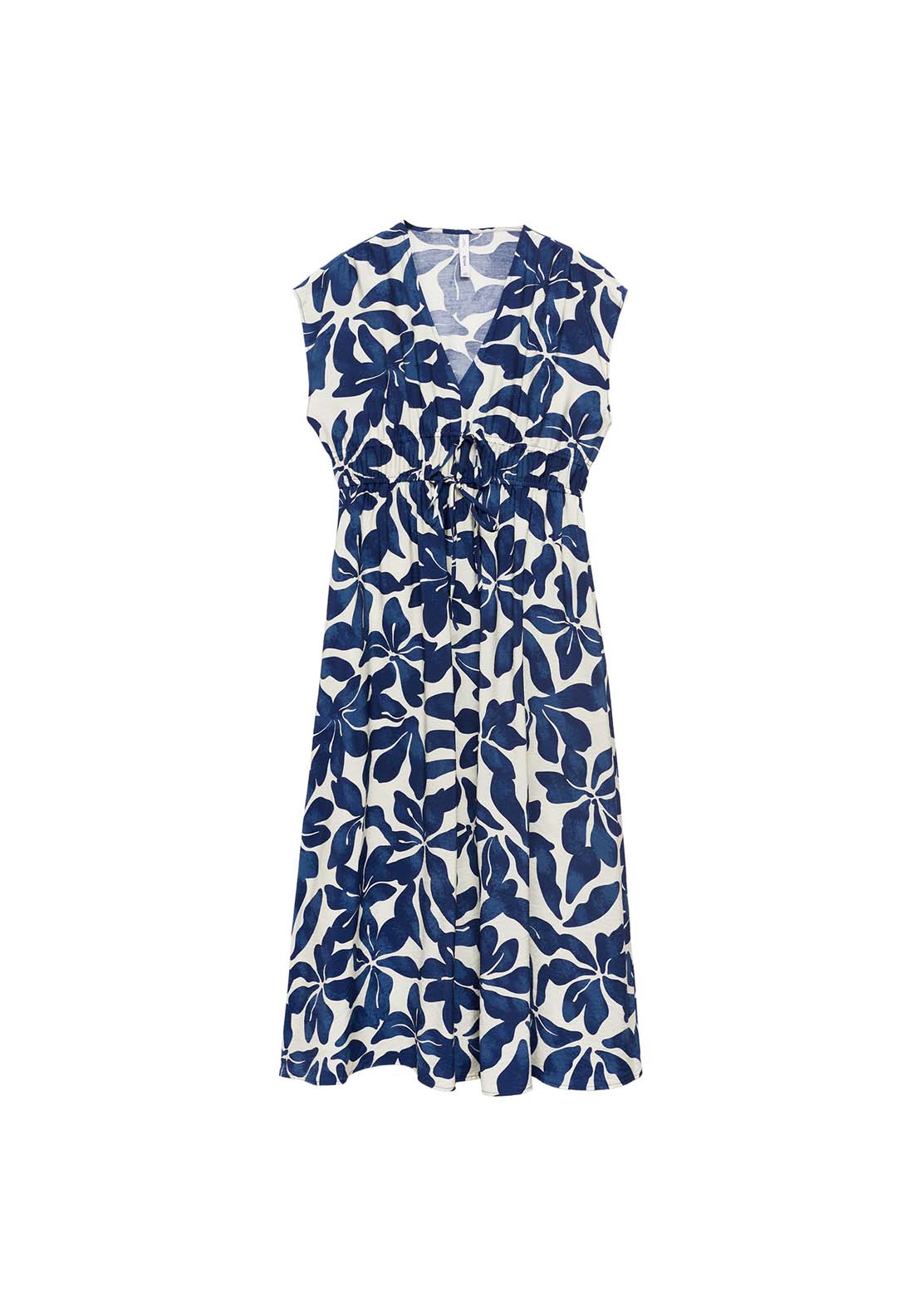 Long Printed Dress - Blue