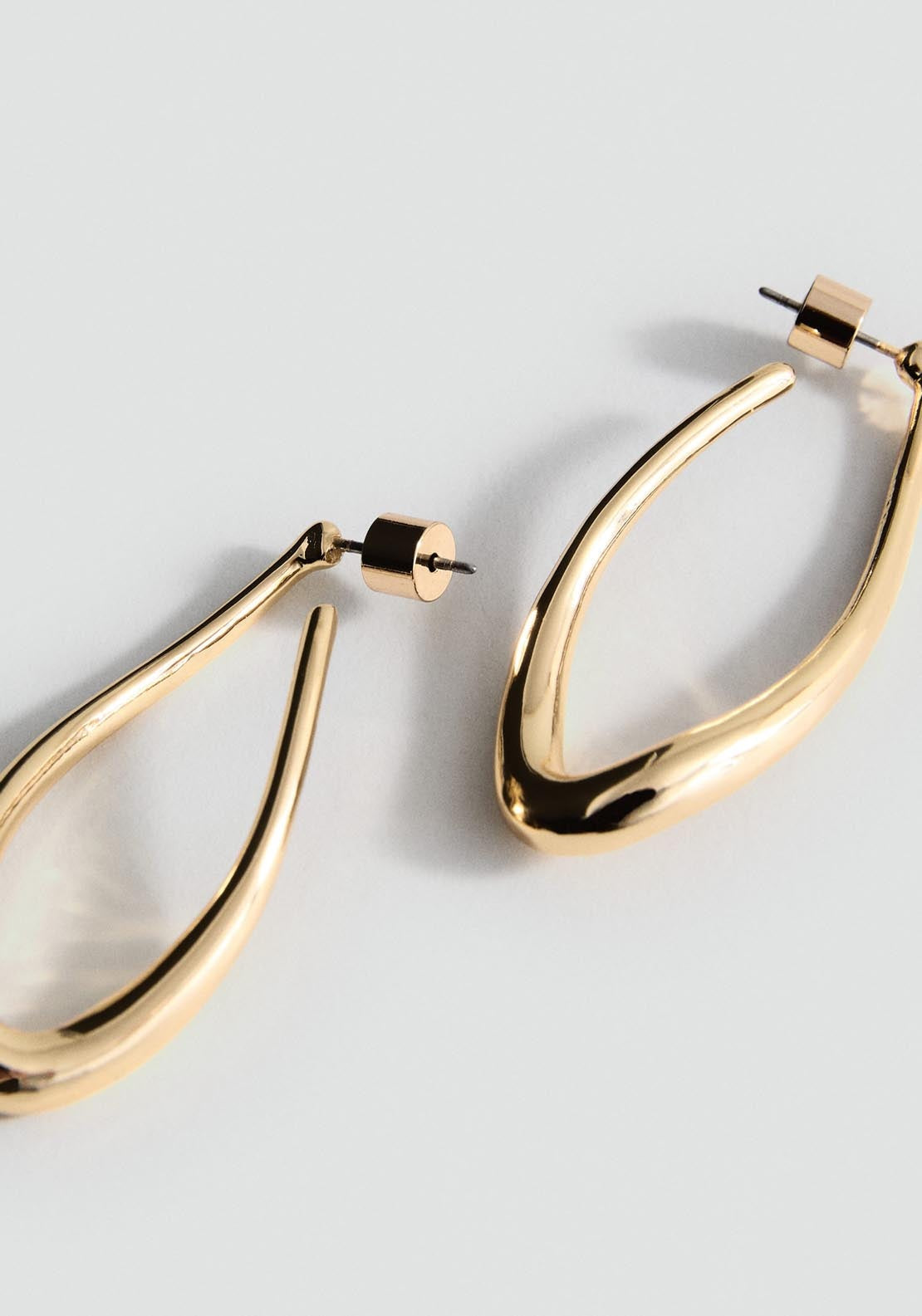 Mango Twisted Hoop Earrings - Gold 2 Shaws Department Stores