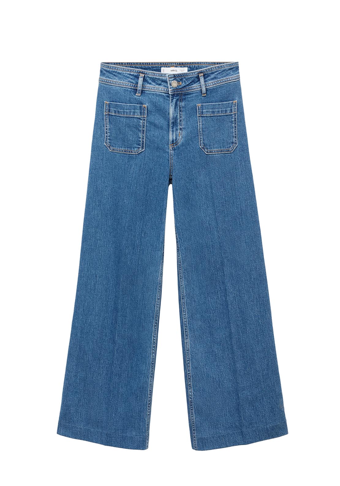 Mango Wide Leg Jeans With Pockets - Blue 7 Shaws Department Stores