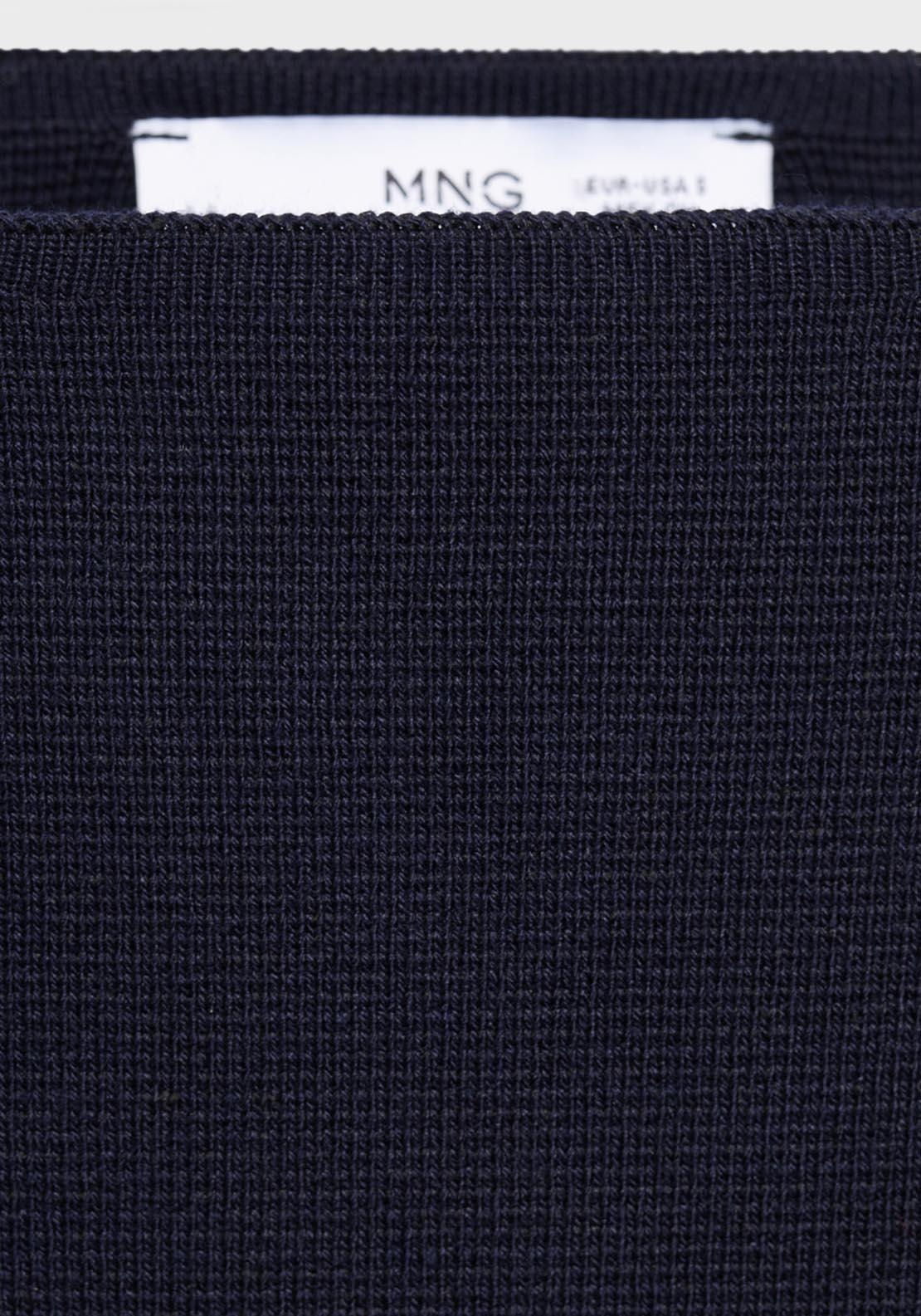 Mango Fine Knit Boat Neck Sweater - Blue 5 Shaws Department Stores