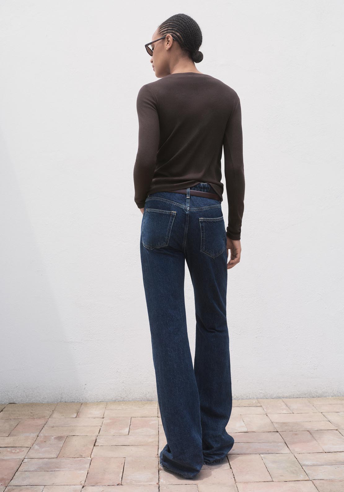 Mango Long Sleeved Boat Neck T-Shirt - Brown 2 Shaws Department Stores