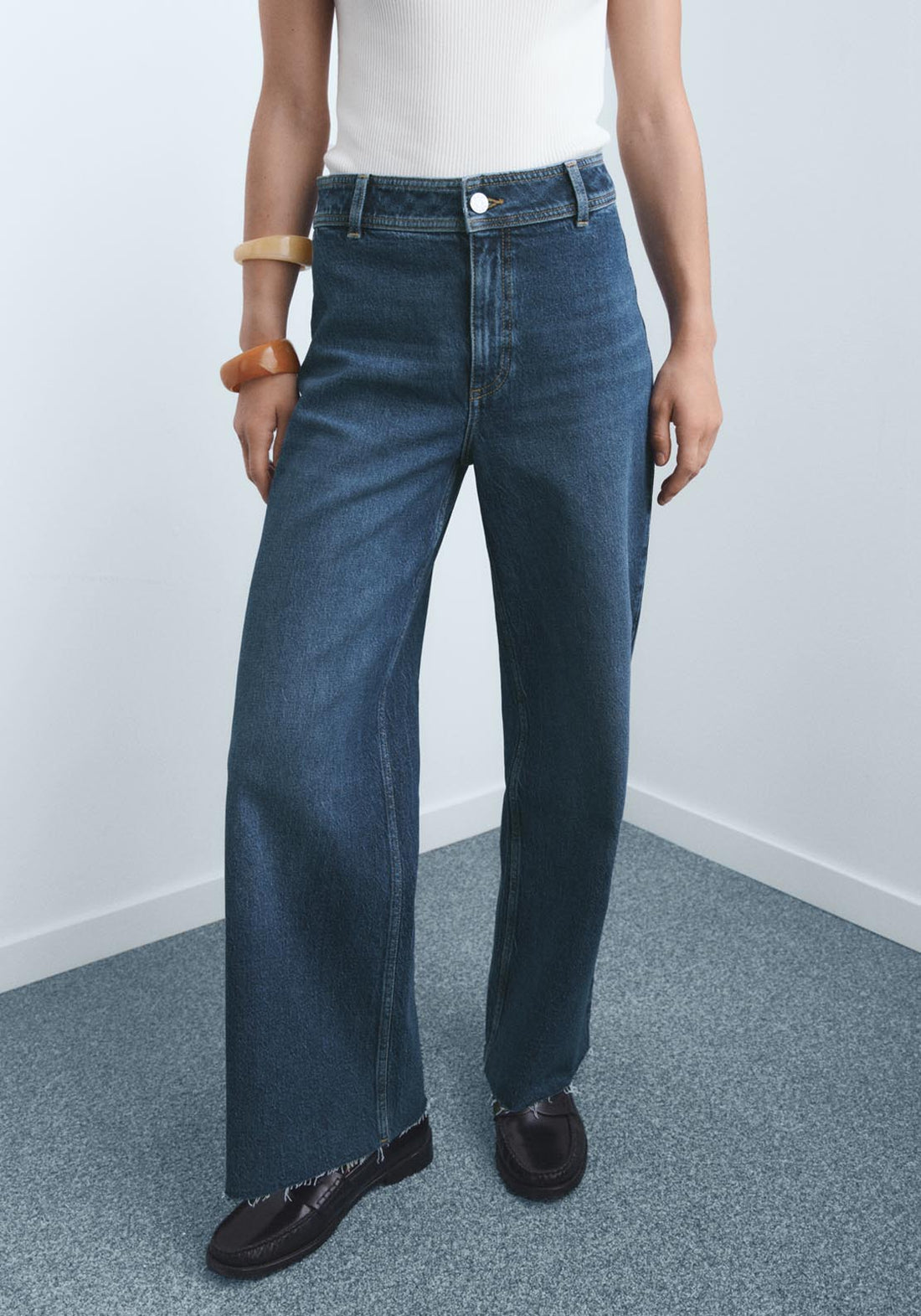 Catherin Culotte High Rise Jeans Blue – Shaws