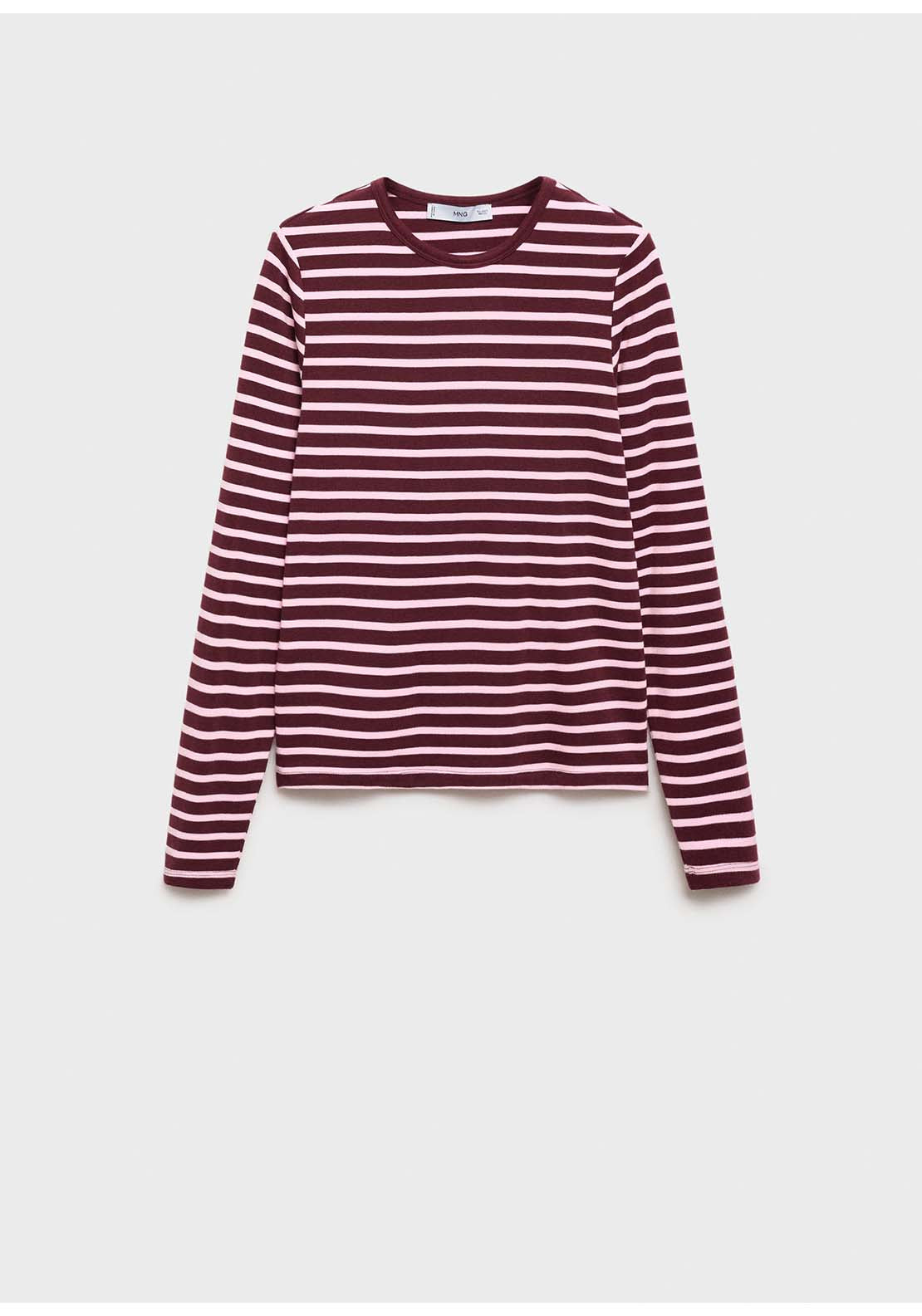 Long Sleeved Striped T-Shirt - Pink