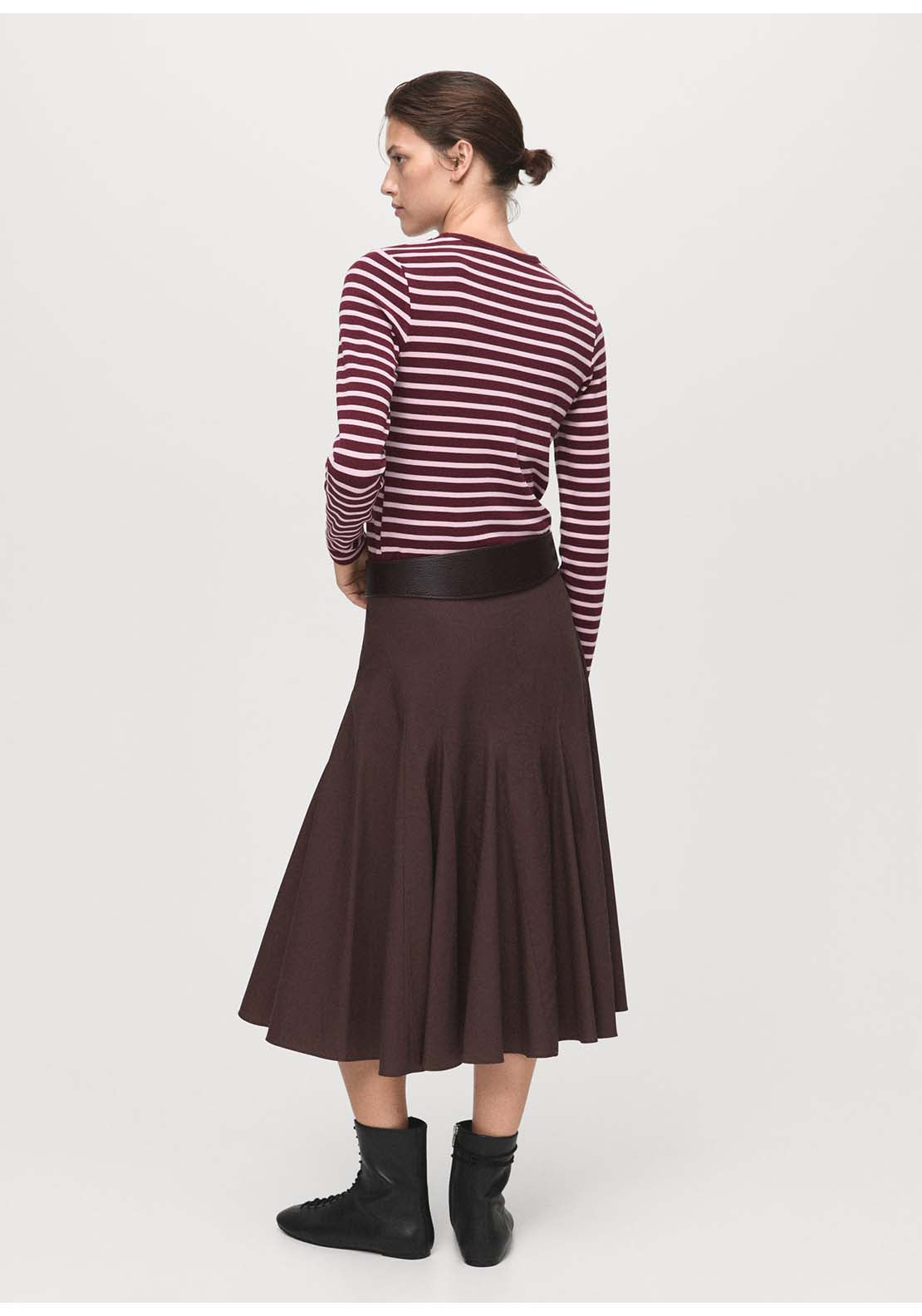 Long Sleeved Striped T-Shirt - Pink