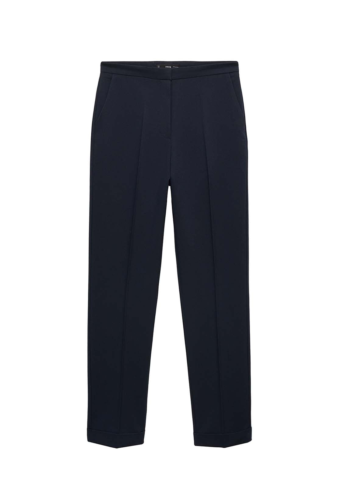 Straight Suit Trousers - Black