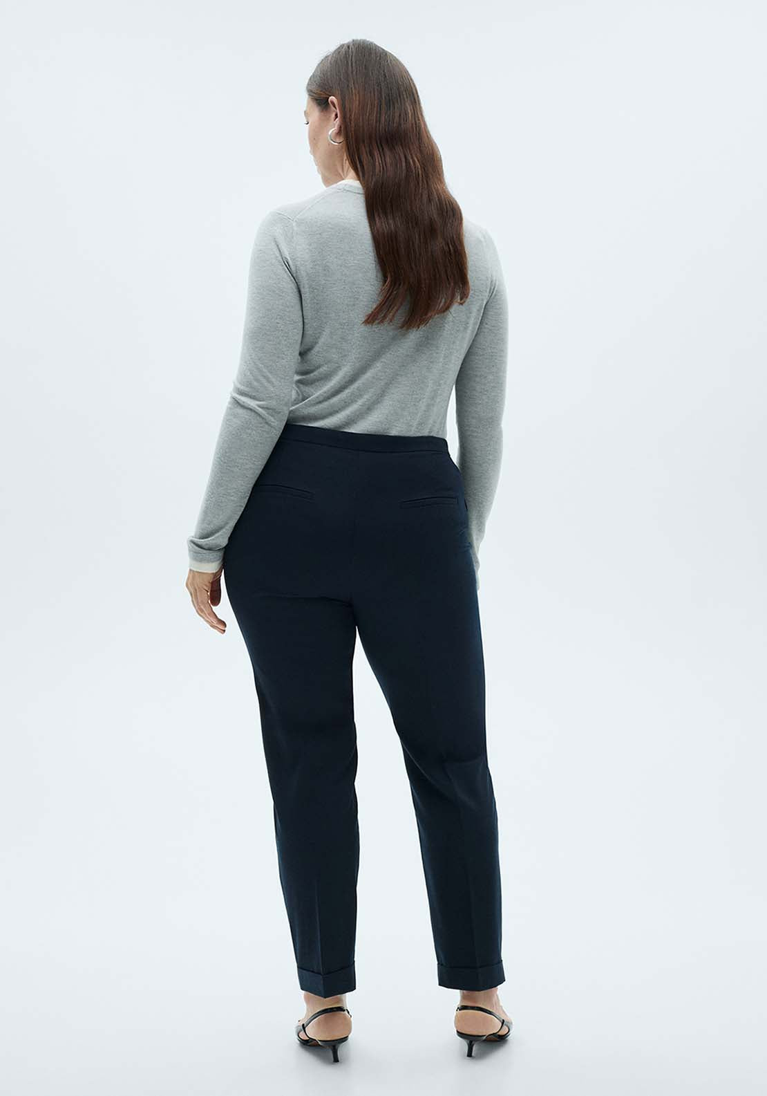 Straight Suit Trousers - Black