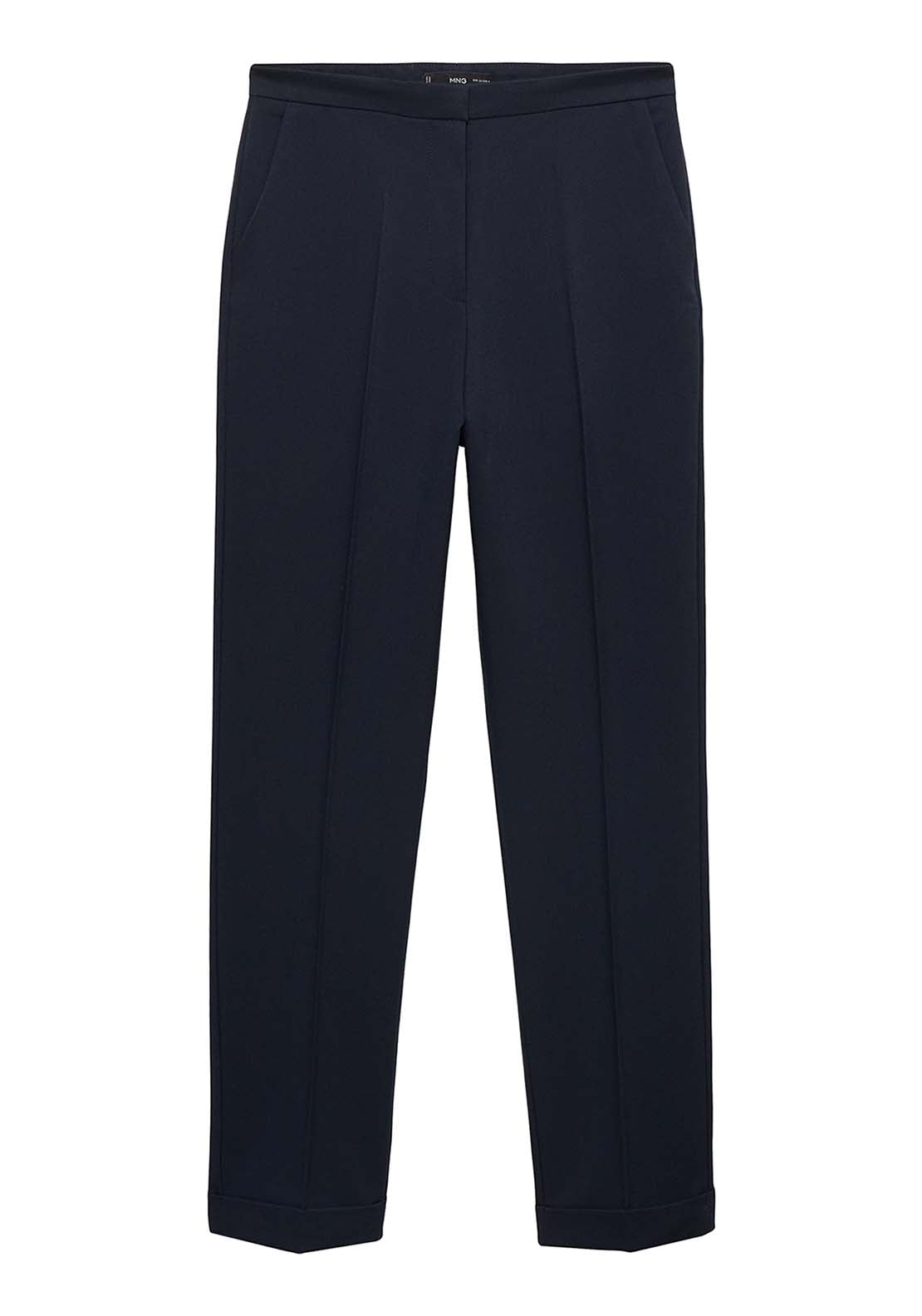 Straight Suit Trousers - Black