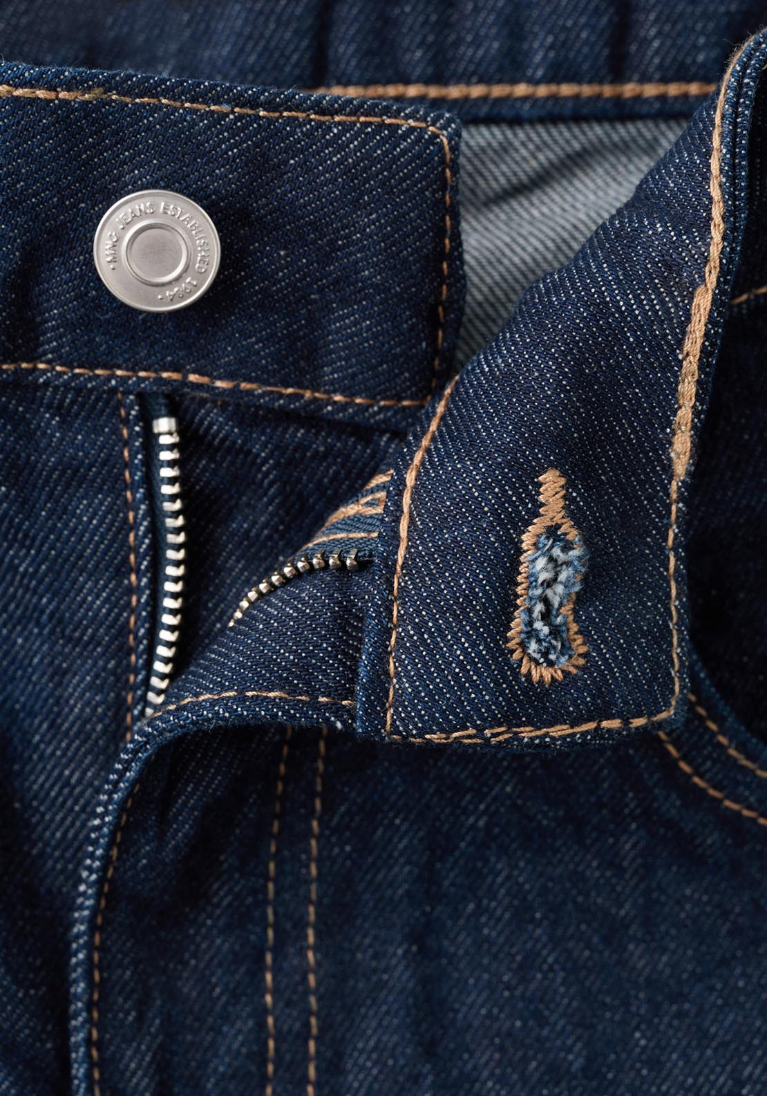 Mango High Waisted Barrel Jeans - Blue 7 Shaws Department Stores