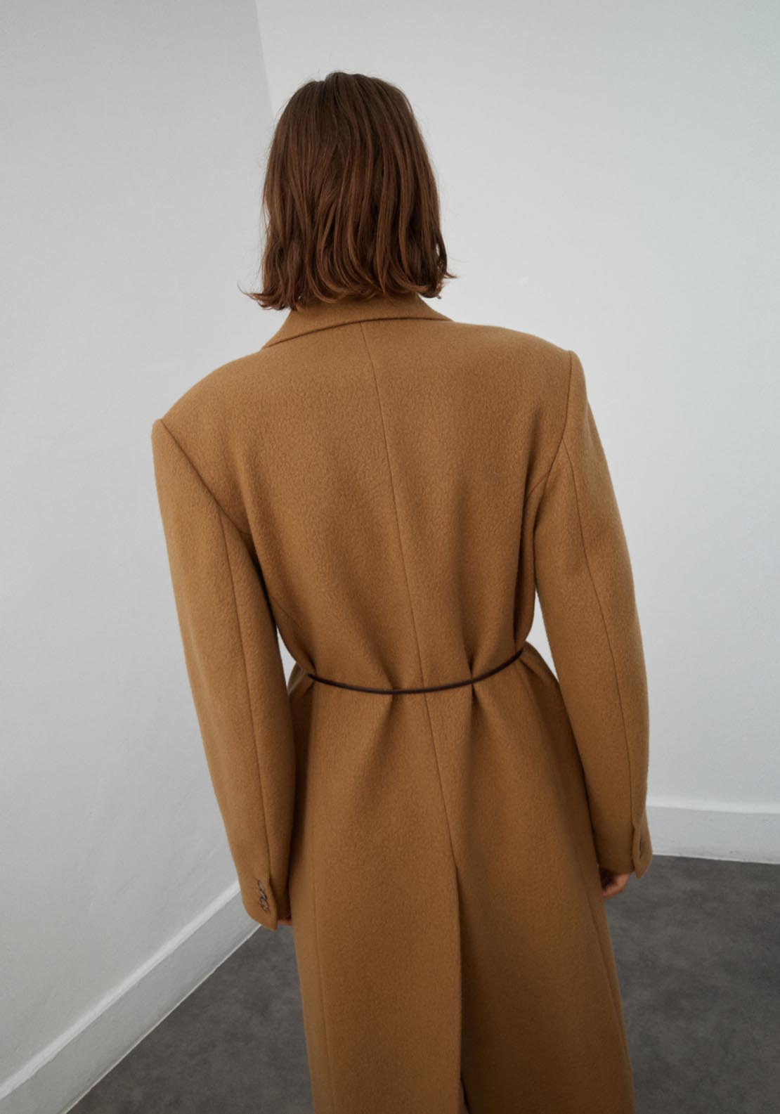 Mango Lapels Wool Coat - Brown 2 Shaws Department Stores